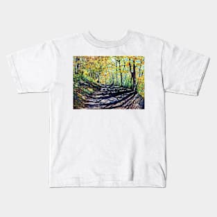 'EARLY AUTUMN ALONG THE TRAIL' Kids T-Shirt